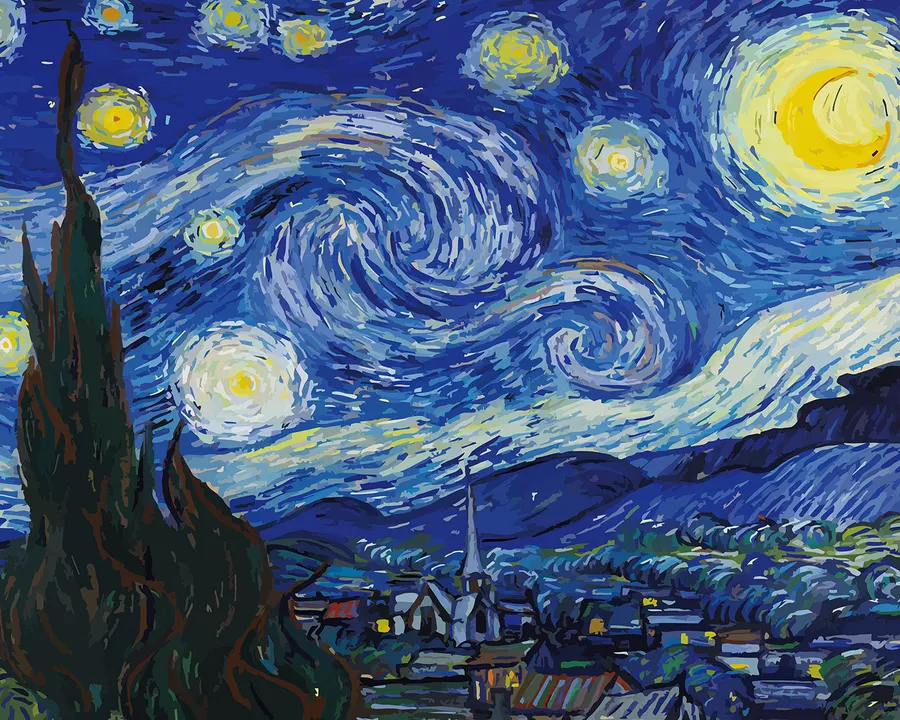 Noche Estrellada, cuadro terminado