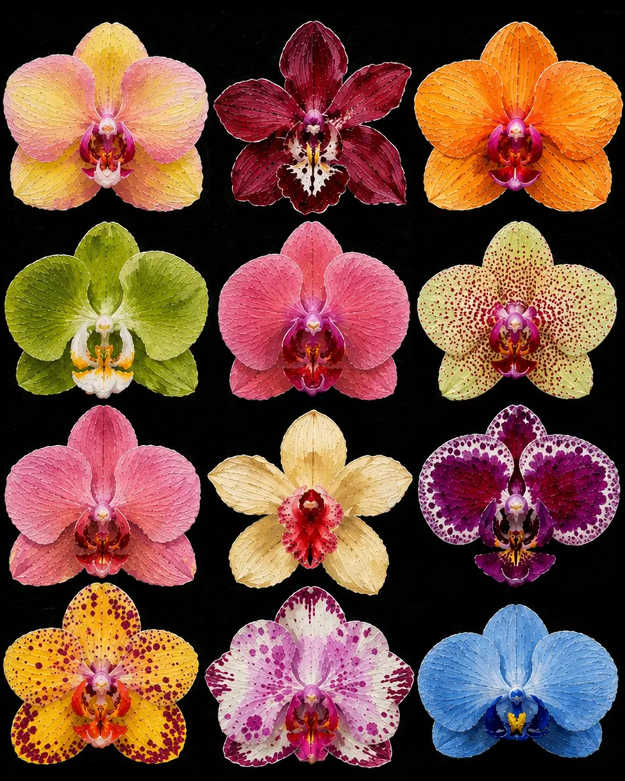 Orquídeas, cuadro terminado