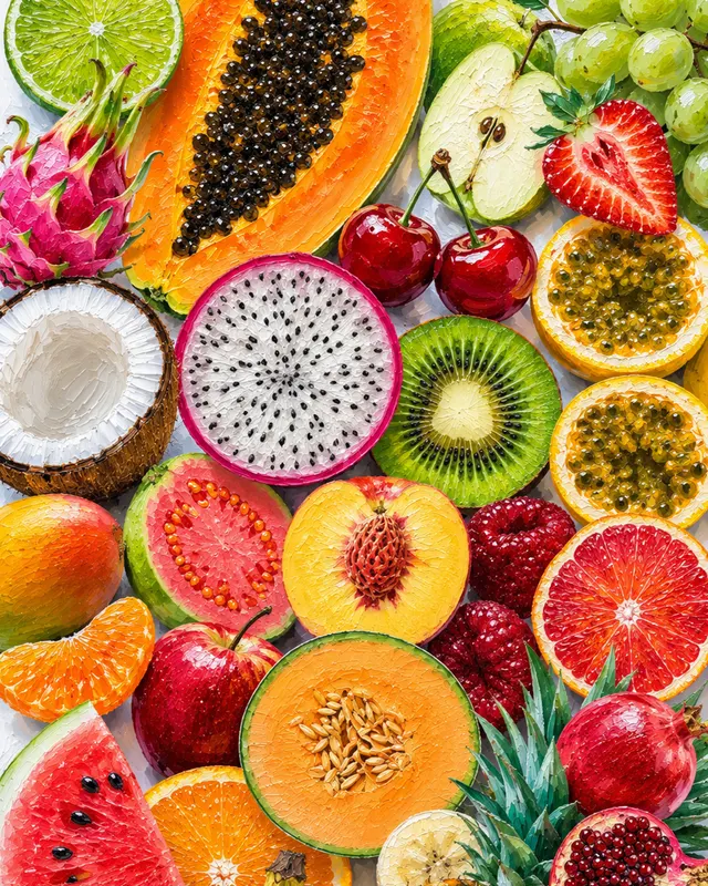 Frutas, cuadro terminado