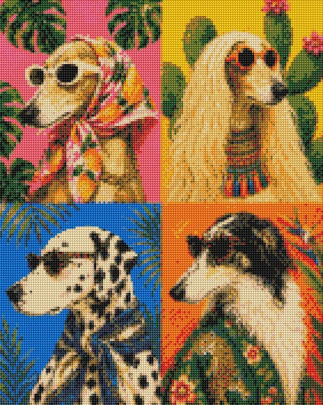 Cool Dogs, cuadro terminado